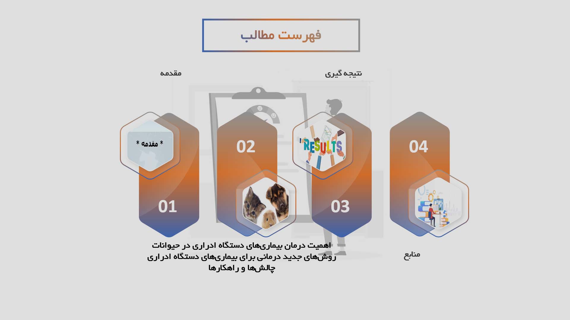 پاورپوینت توسعه روش‌های جدید درمانی برای بیماری‌های دستگاه ادراری حیوانات